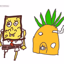 Sponge Bob from sunflower