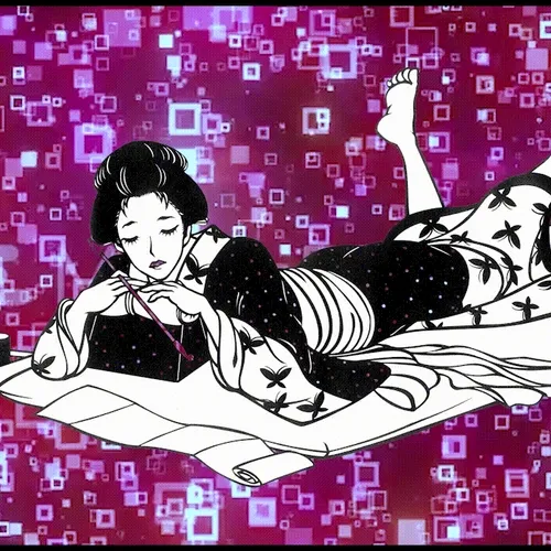 Paper Cutting #04 Sketch of Yoshiwara