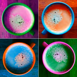 Coffee Mood Quandrants Magenta+Green