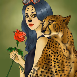 petals no.09(cheetah and rose)