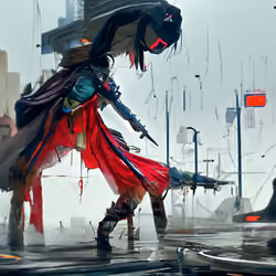 RAINY CYBERPUNK STREETS #20