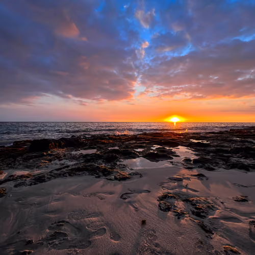 Sunset at White Sands Beach Park - Kona, HI