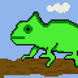 Pixel Art Chameleon