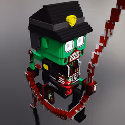 Abseiling Voxel Citizen#11 Poilce Zombie Vol.2 Halloween