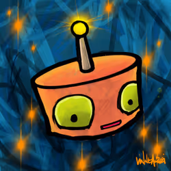 016 Robot Spangles Blue