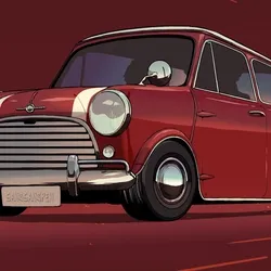 Vintage-Morris MINI cooper(red)