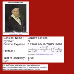 Gauss's Constant