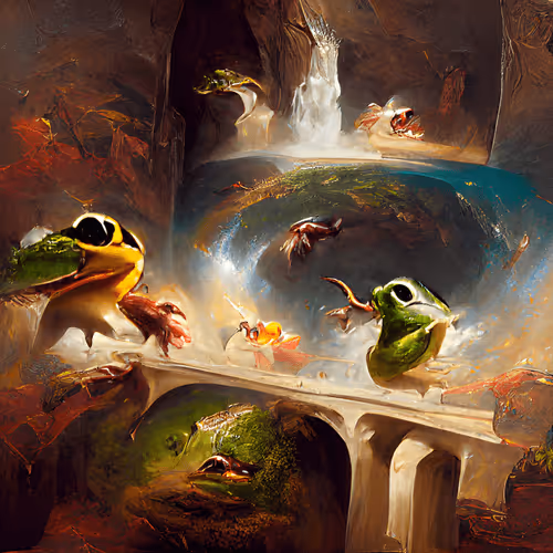 The Spaces Between Lily Pads.