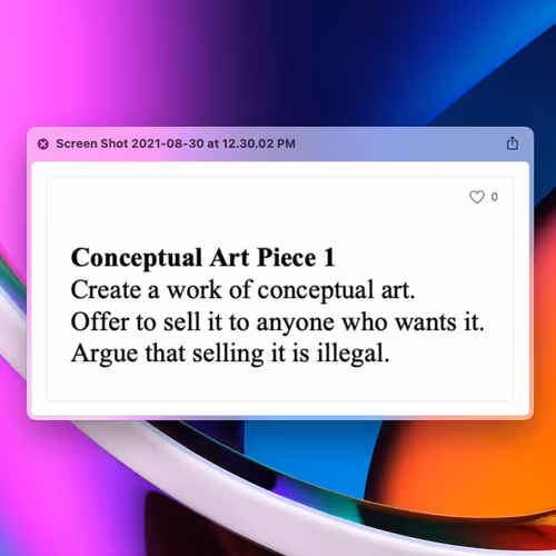 Conceptual Art Piece 1