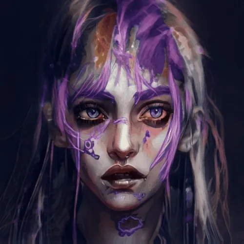 Purple Doodle Punk