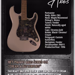 Phunky Axes"Cream & Butterflies"#011