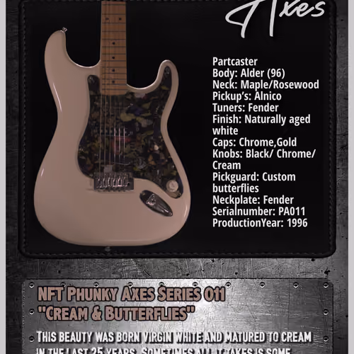 Phunky Axes"Cream & Butterflies"#011