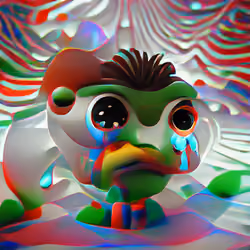 Sad Baby Pepe Psychadelic AI 