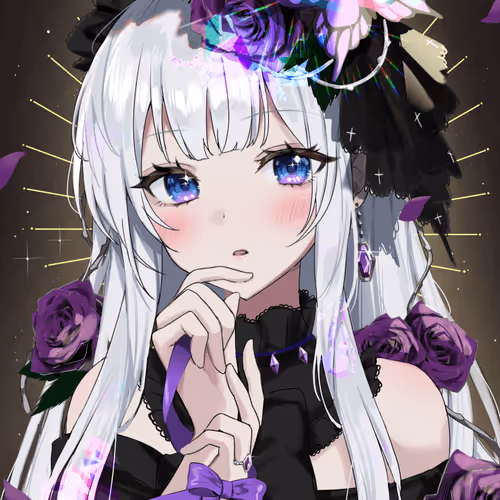 elegant girl with flowers