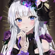 elegant girl with flowers