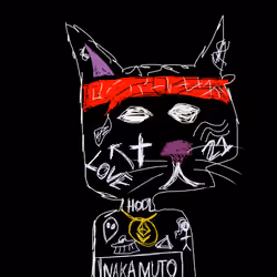 Hand Drawn Gutter Cat Gang 2711