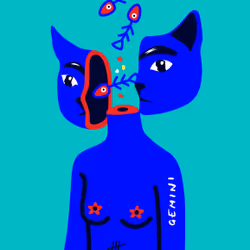 Zodiac animal monster gemini #001