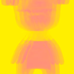 #220_Triple Salmon on Yellow