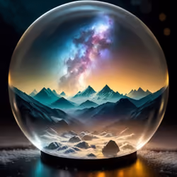 Galaxy snowglobe 