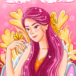 flower with woman #01
