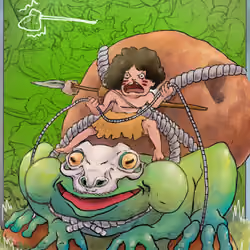 #004 skull frog