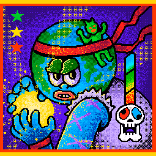 WORLD BOY Power / thank you card /