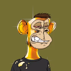 image of a gold ape thats high