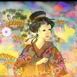 Femme au Kimono rouge