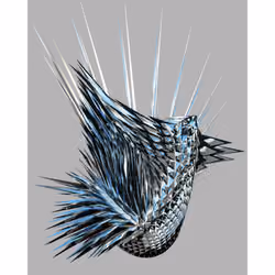 [spiky, shiny]