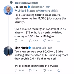 Why No Tesla, Biden ?