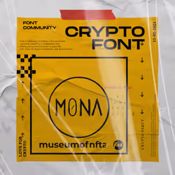 Crypto Font - museumofnftart