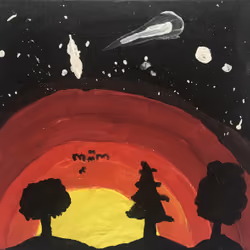 Swarm of meteorites