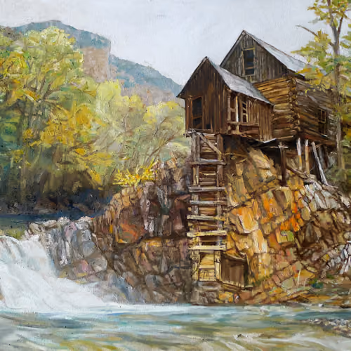 WOODEN HOUSE ON THE CLIFF