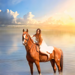 Girl on a horse