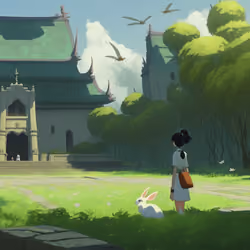Mirai and The White Rabbit - Temple