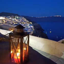 Santorini by night