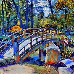 A Garden with Birdge 17/19