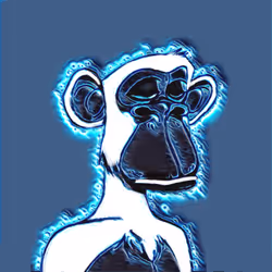 #013 Blue Bored Ape. White Ape by @Iban_Broker