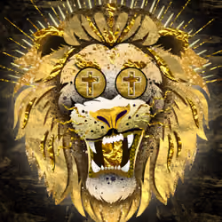 CRYPTO LION FACE #12 GOLD EDITION