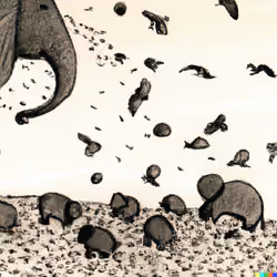 Tayran Abābīl - Birds in Flock
