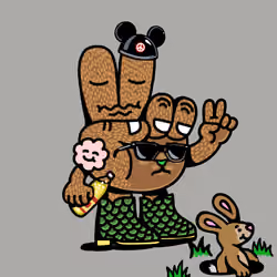 PEACE RABBIT #5594