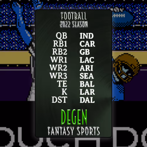 Degen Fantasy Sports FB 2022 #207