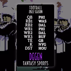 Degen Fantasy Sports FB 2022 #62