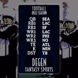Degen Fantasy Sports FB 2022 #143