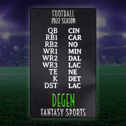Degen Fantasy Sports FB 2022 #72