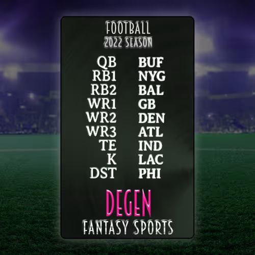 Degen Fantasy Sports FB 2022 #161