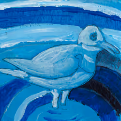 Killdeer in Blue 