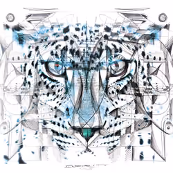 #18 Teal Leopard - by INDORATO