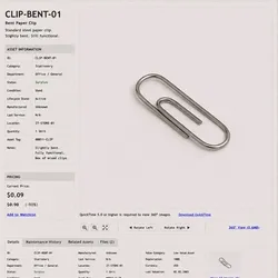 ITEM #38, CLIP-BENT-01