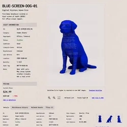 ITEM #232, BLUE-SCREEN-DOG-01